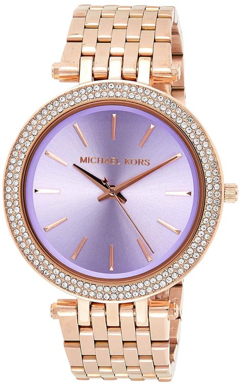 Michael Kors Darci Purple Dial Rose Gold